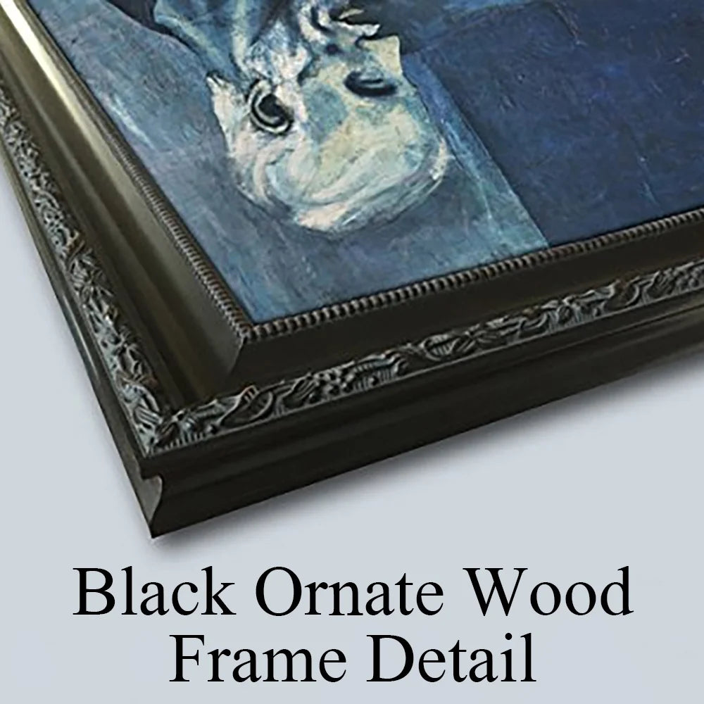 Black Ornate Wood Framed Museum Art Print N9369