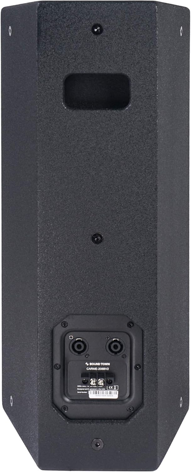Pair of Dual 8 2-Way Passive Professional Loudspeaker, Black with U Bracket K53933