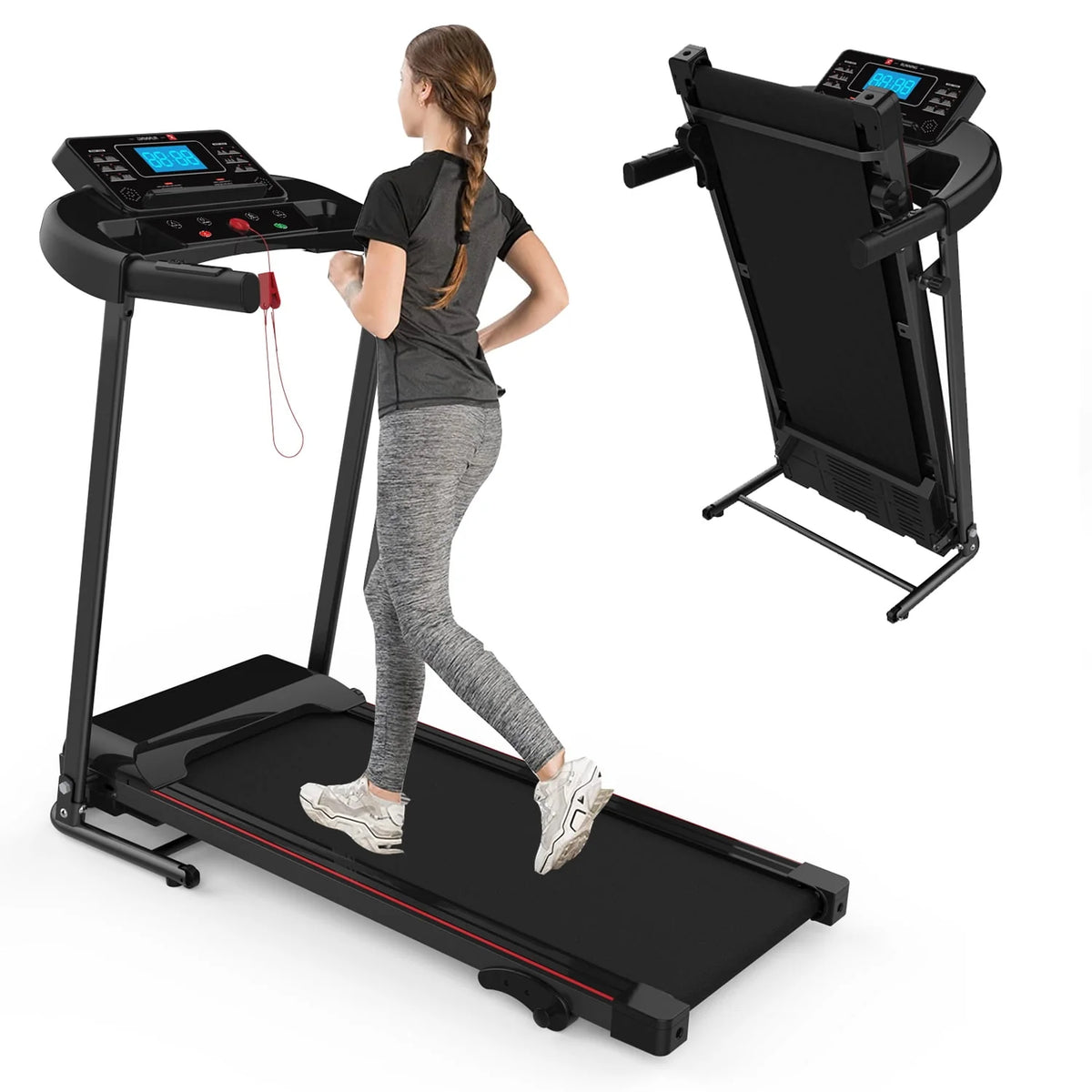 Foldable Incline Treadmill 250 LB Capacity K428942