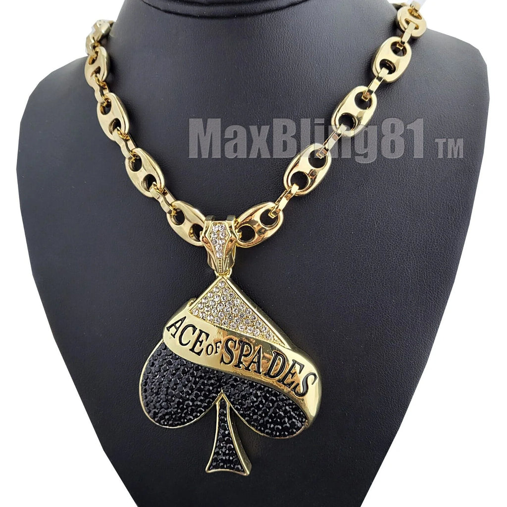 Gold Plated Cubic Zirconia Charm & Chain Necklace M4067