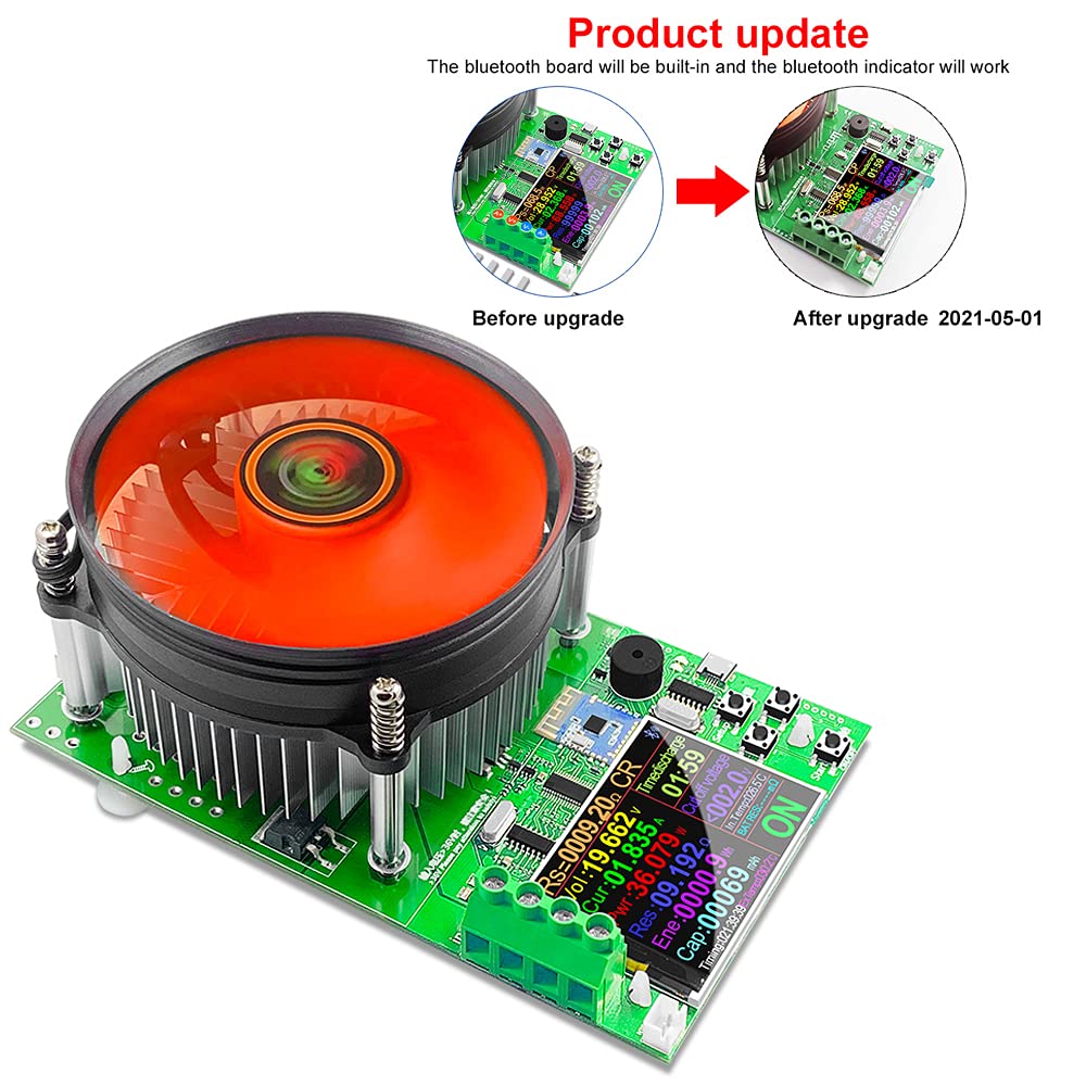 150W 4-Wire Electronic Load Tester 2.4 inch DC Lithium Battery Capacity Monitor N744