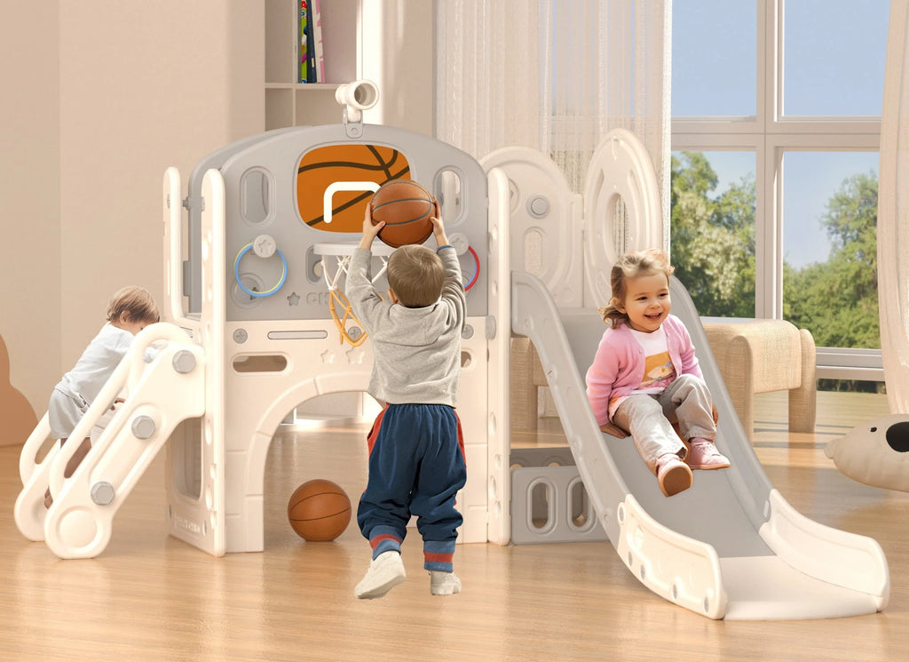 7 in 1 Toddler Slide Set with Basketball Hoop and Ball K792