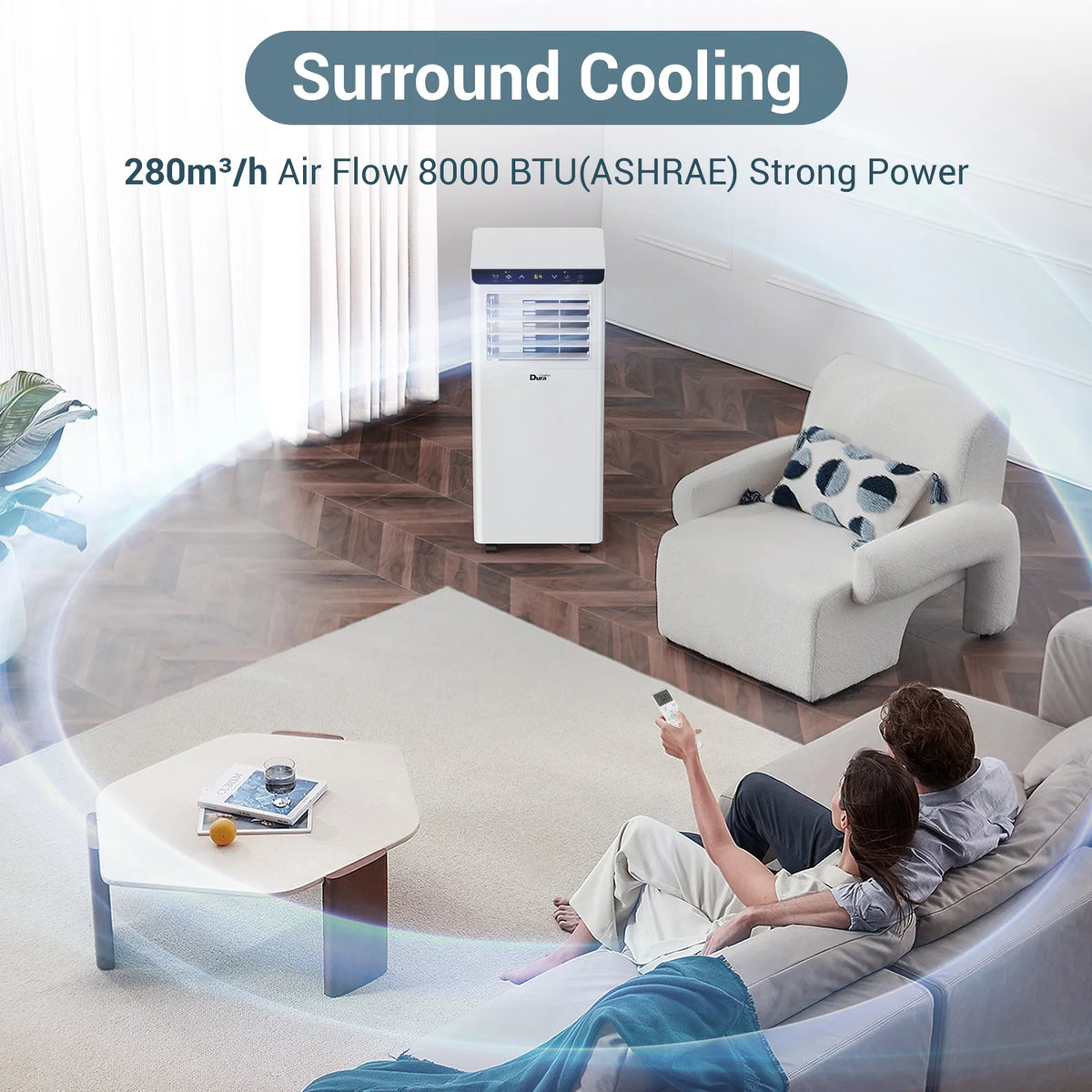 Portable Air Conditioner 4900BTU 3-in-1 AC Unit with Window Kits Y53080