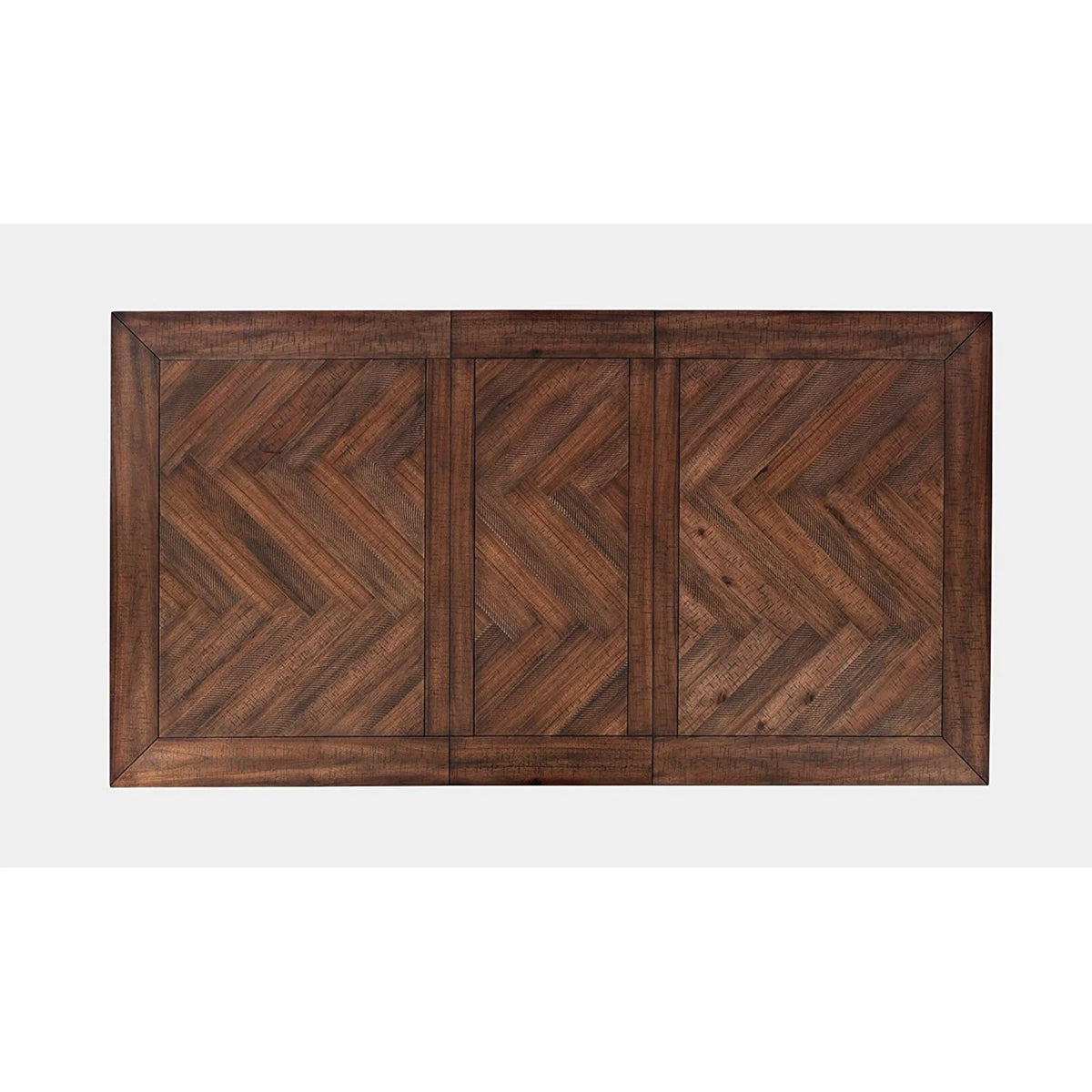Distressed Acacia Herringbone Dining Table M75632