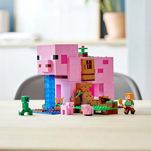 Minecraft Pig House Building Toy with 2 Pig Figures G523