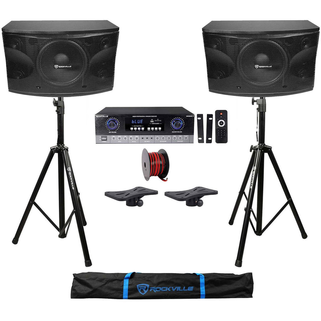 12x22 Karaoke Vocal Speakers with Bluetooth Amplifier Mixer S47792