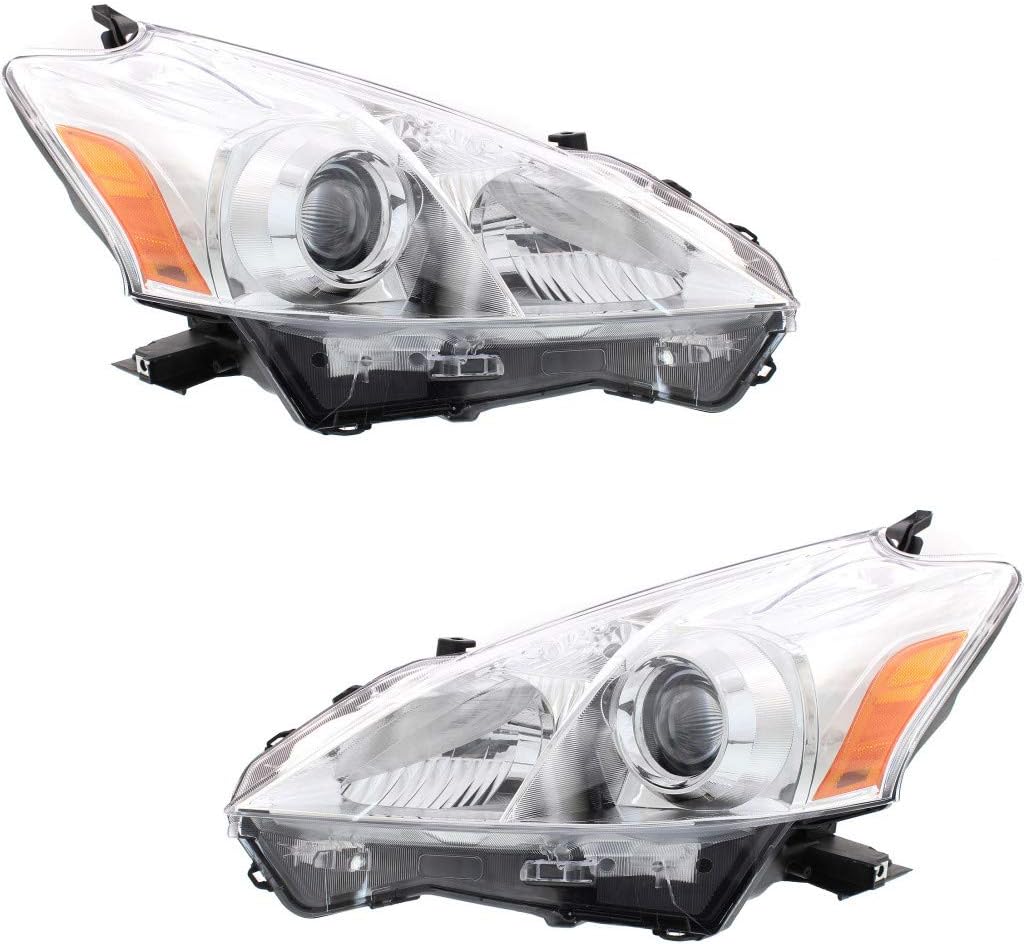 Halogen Headlight Assembly Pair for Toyota Prius V 2012-2014 P630