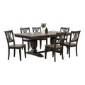 7-Pc Pedestal Rubberwood Dining Set M989000