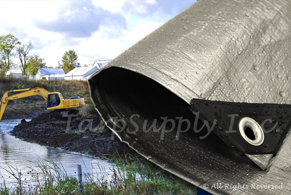6' x 10' Heavy Duty Silver Poly Tarp Cover Z97785