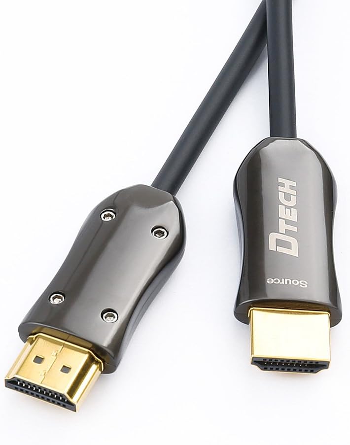 Fiber Optic HDMI Cable 50ft 4K60Hz 18Gbps Slim UHD Video Cord Pack of 2 X593