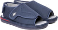 Men's Open Toe Wide Diabetic Slippers Hook & Loop Closure Non-Slip Rubber Sole Adjustable R68816