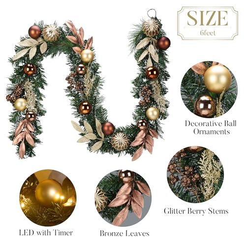 9 Ft Pre-Lit Christmas Garland with Lights R5649