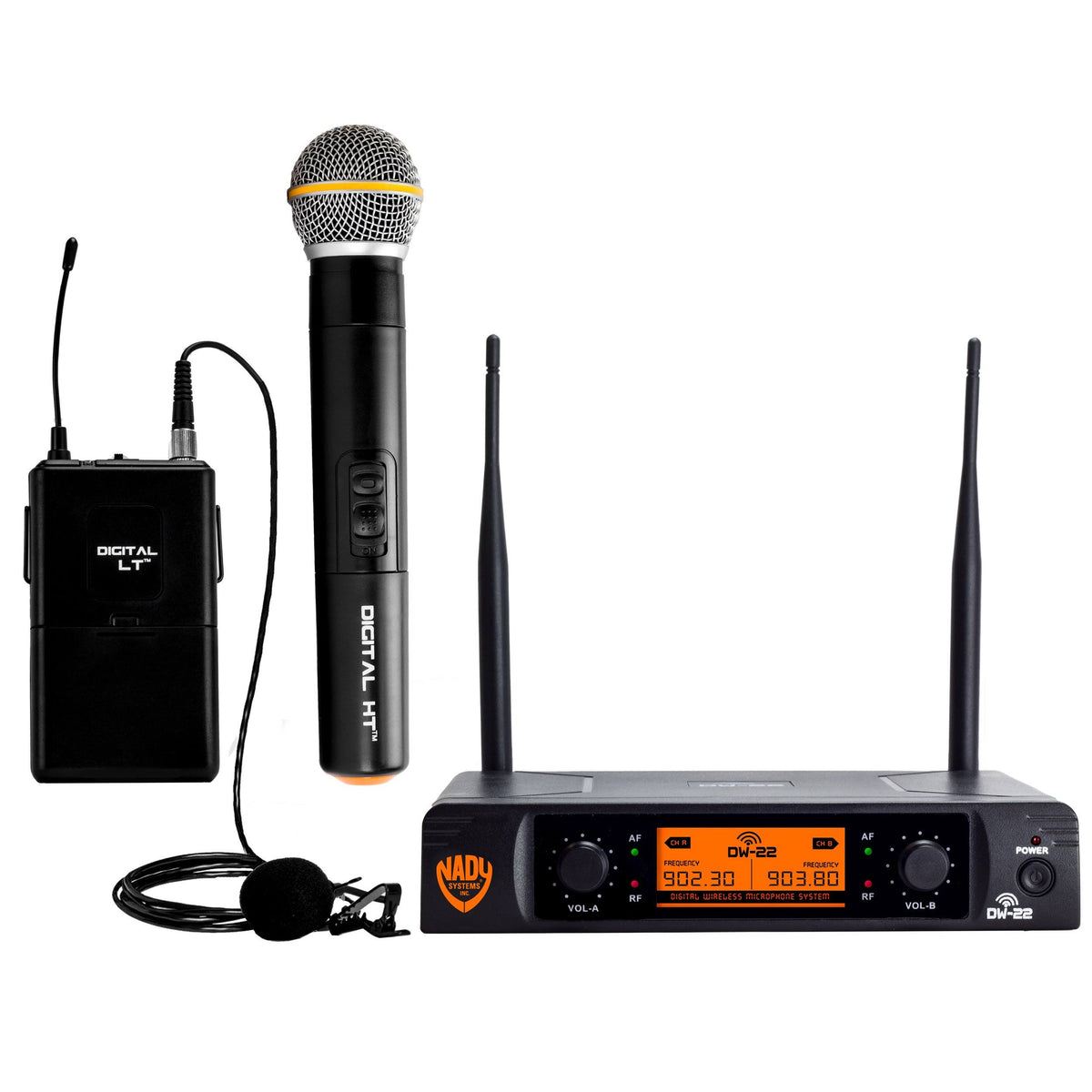Dual Digital Wireless Handheld Bodypack Microphone System K91673