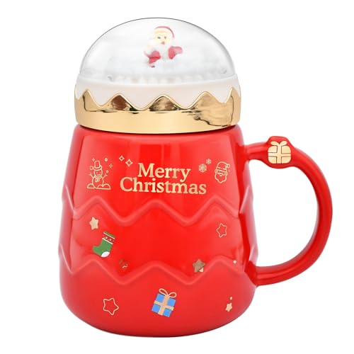 17.6 oz Ceramic Christmas Mug with Lid C527