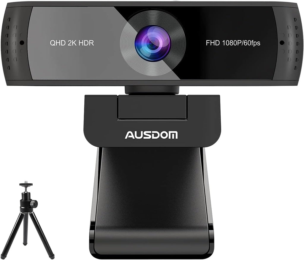 2K QHD Autofocus Webcam with Dual Noise Cancelling Microphones, Pack of 2 D355