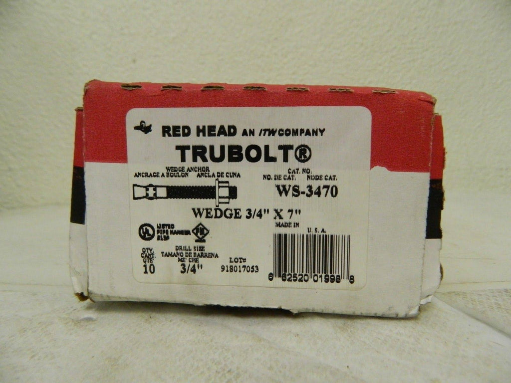Carbon Steel Wedge Anchor 3/4-Inch by 7-Inch (10 per Box) N505