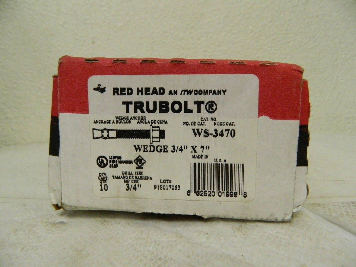 Carbon Steel Wedge Anchor 3/4-Inch by 7-Inch (10 per Box) N505