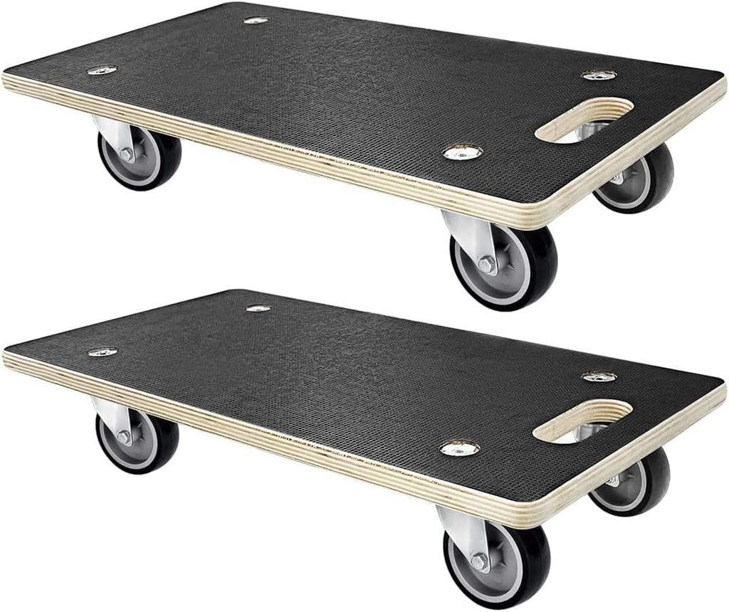 2Pcs Wood Platform Dolly with 4 Wheels H884548