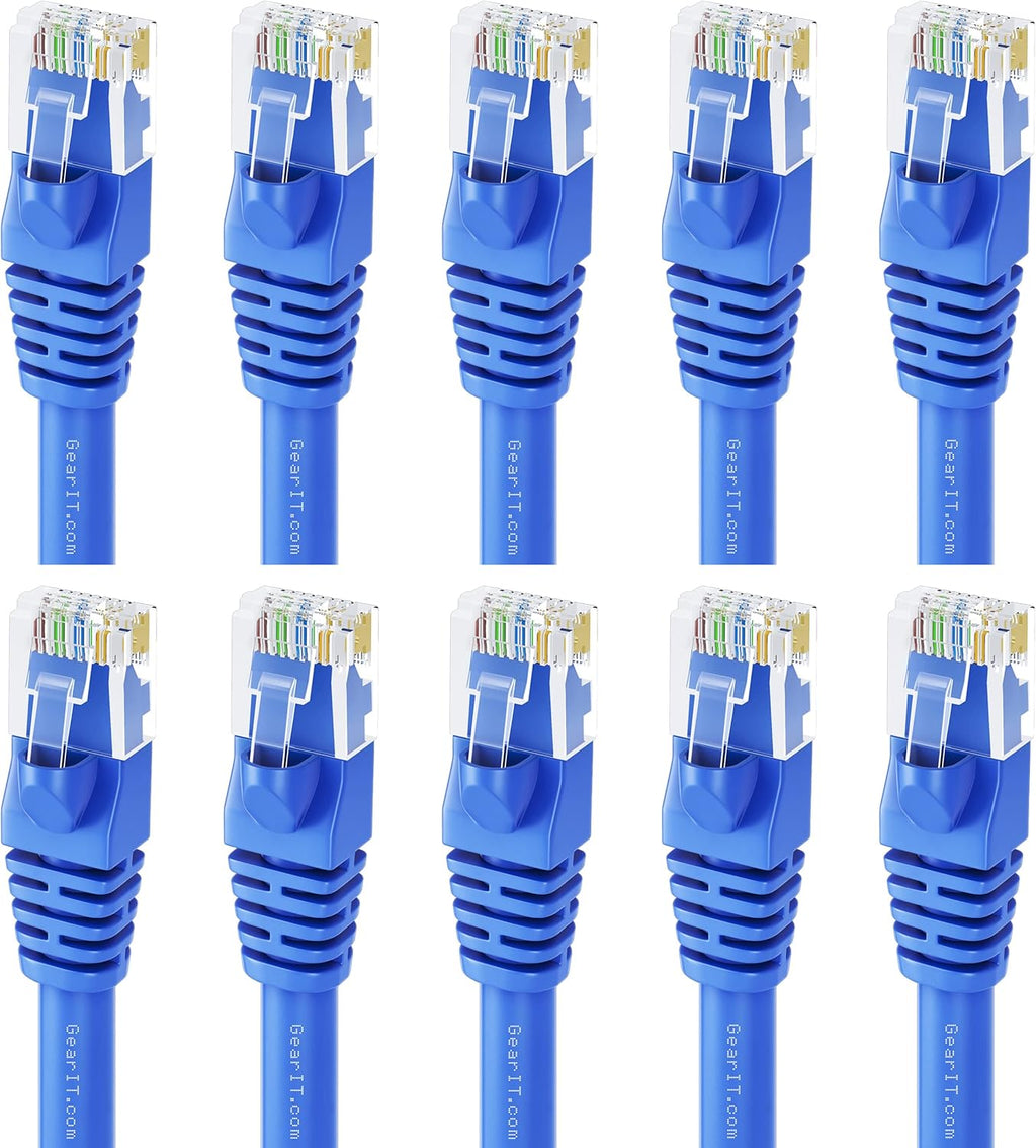 100-Pack Cat5e Ethernet Patch Cable 1.5 Feet Blue C11716