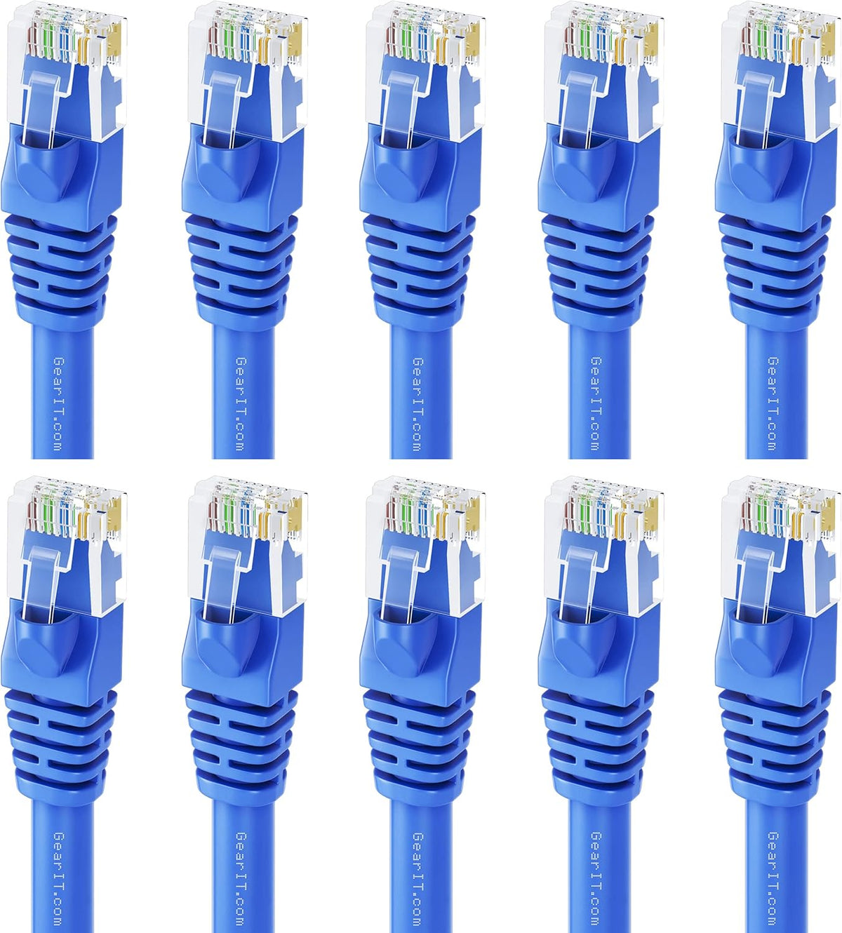 100-Pack Cat5e Ethernet Patch Cable 1.5 Feet Blue C11716