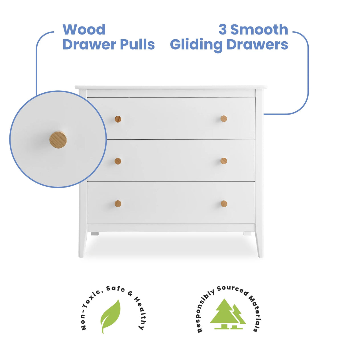 3 Drawer Dresser B128