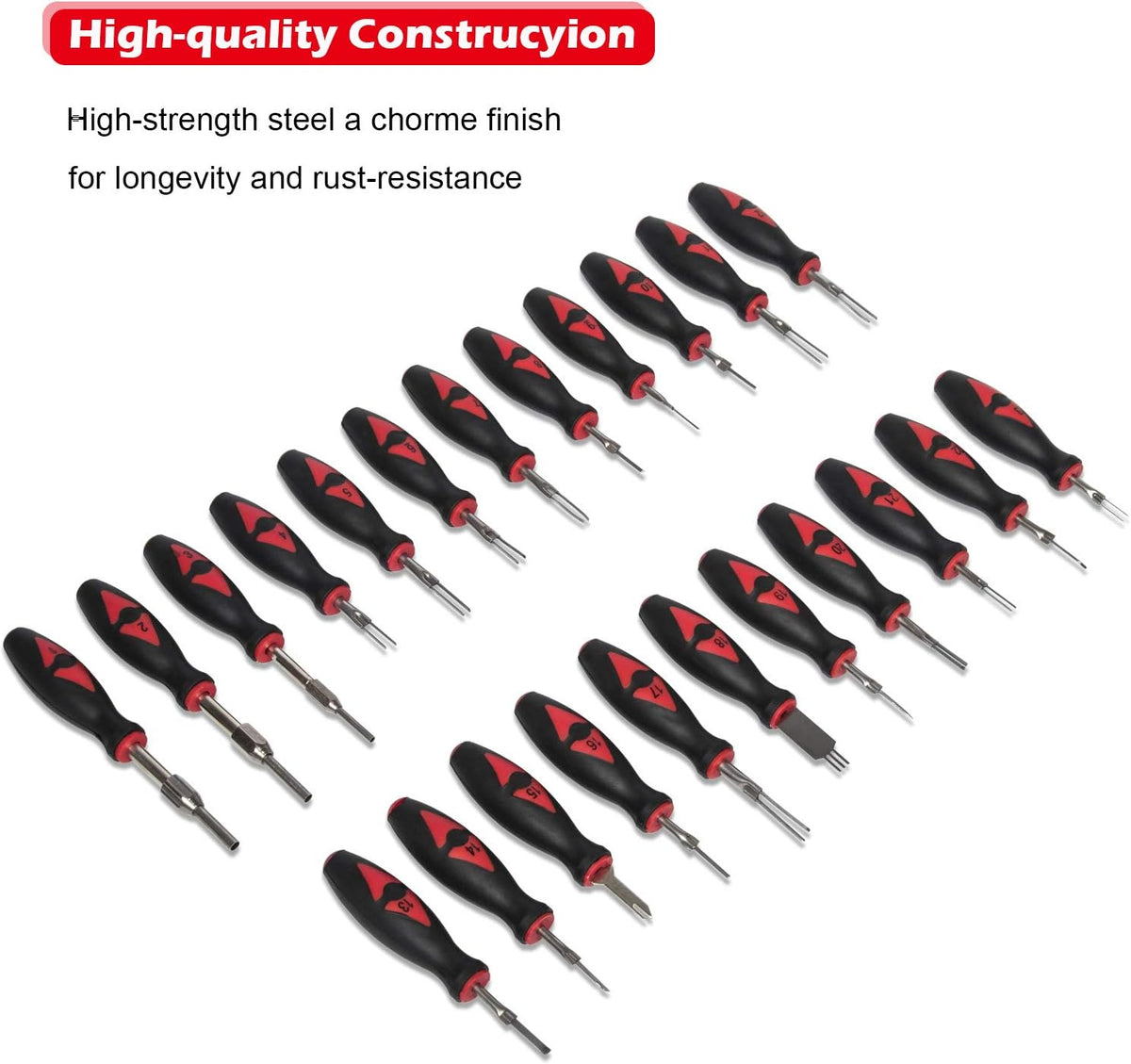23-Piece Terminal Release Tools Set Electrical Connector Removal Kit Y355