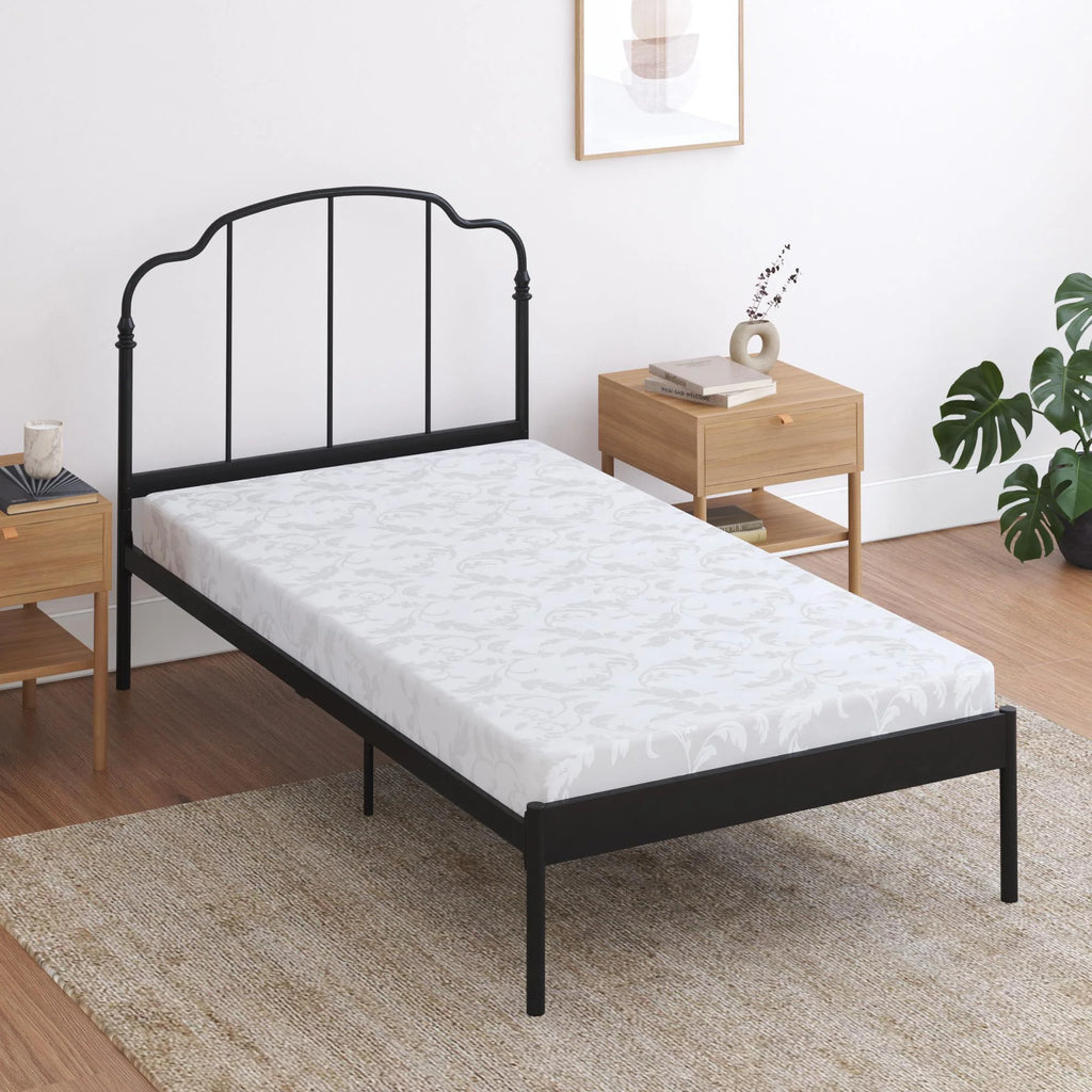 5-Inch Polyester Filled Mattress with Jacquard Cover, Twin, White S811468