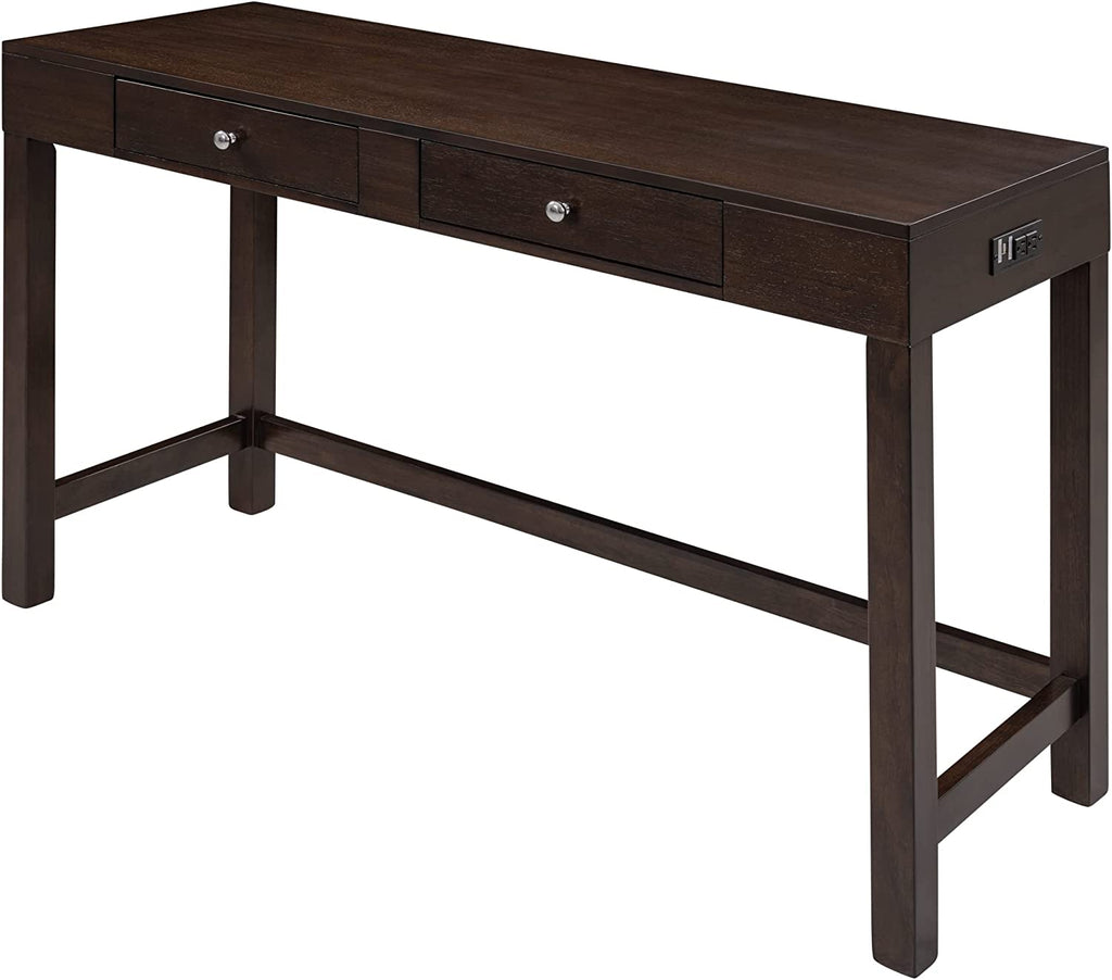 4-Piece Counter Height Dining Table Set with 3 PU Leather Padded Stools P195