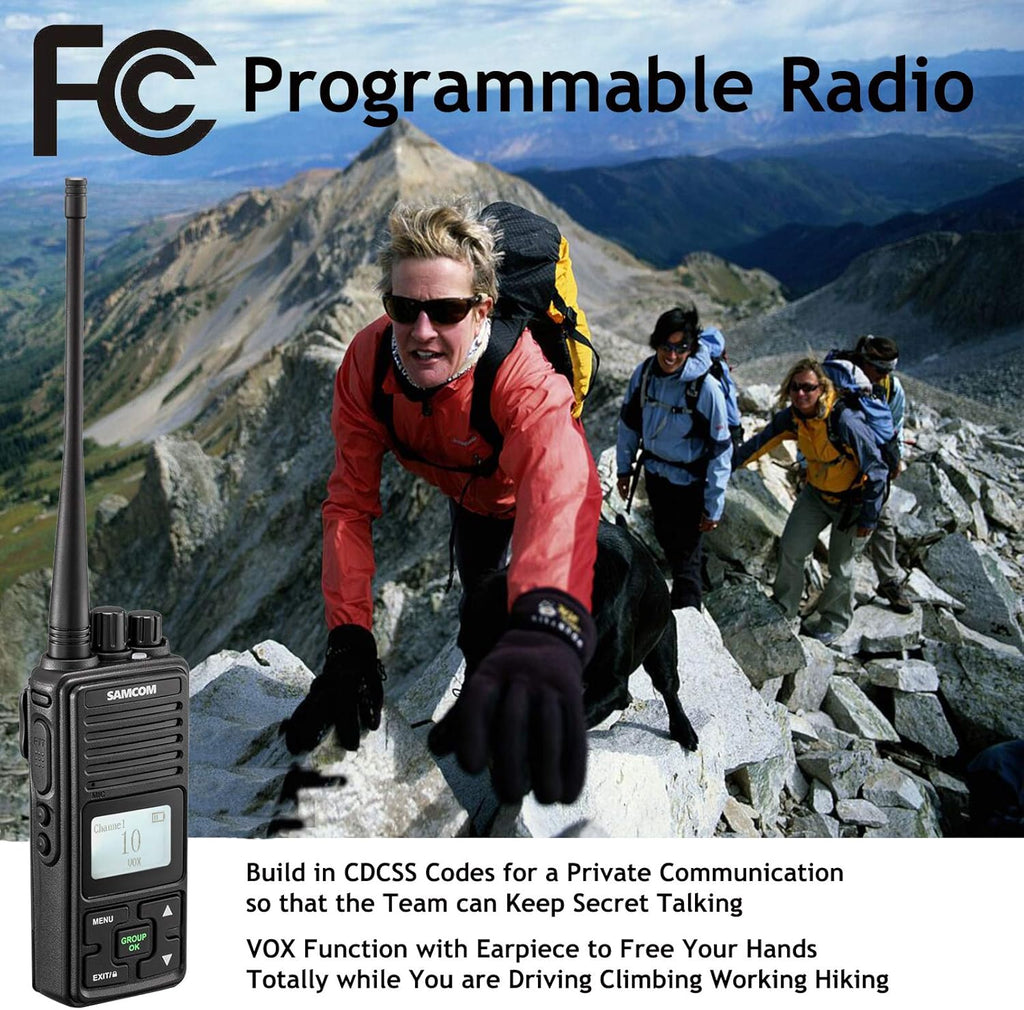6 Packs UHF Two Way Radios with Earpieces Z340
