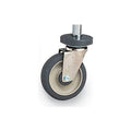 5x22 Casters for Shelving - Resilient Rubber - Rigid with Bumper S8312