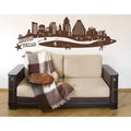 Hazelnut Brown 59in x 20in Cityscape Wall Decal Q871