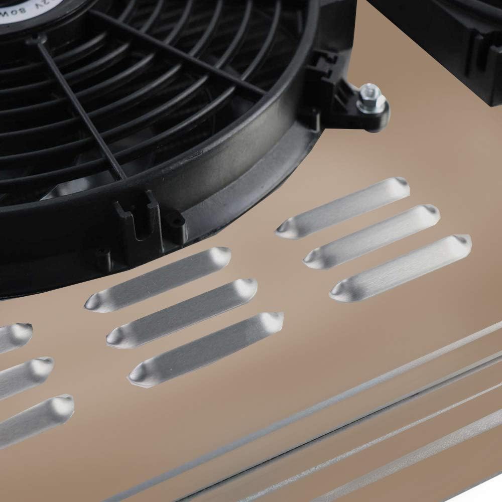 Aluminum 3 Row Radiator with Shroud Fan and Relay A127