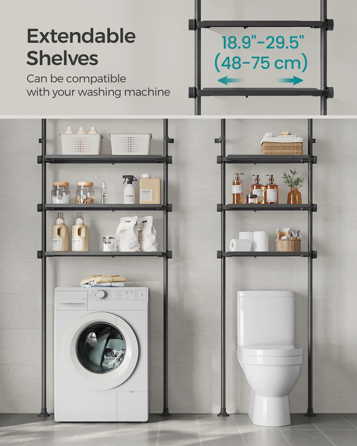 4-Tier Over The Toilet Storage Shelf P6575
