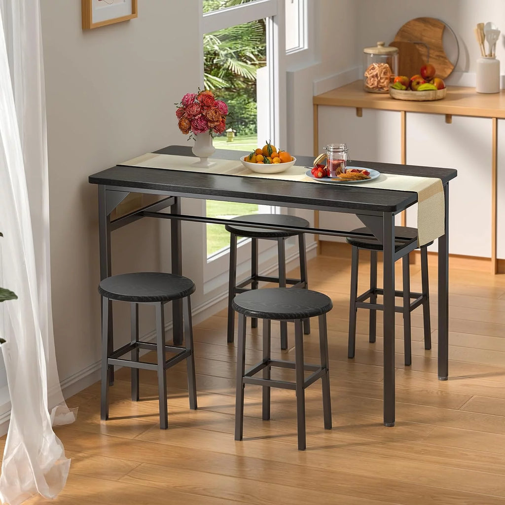 Black Dining Table Set for 4 T64920