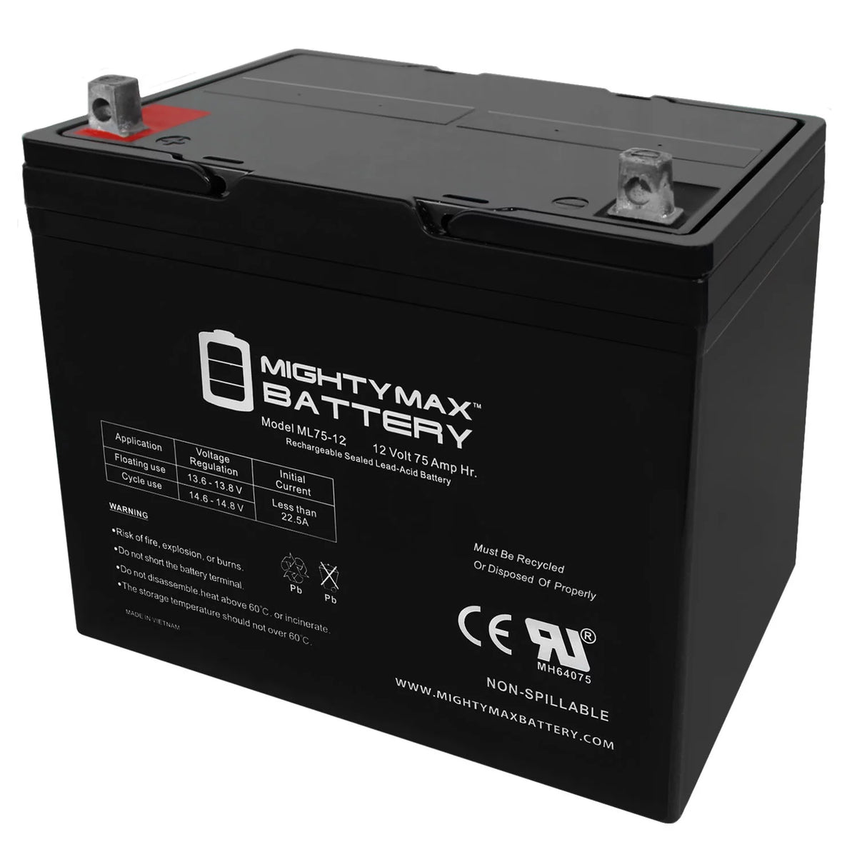12V 75Ah SLA Battery O94869