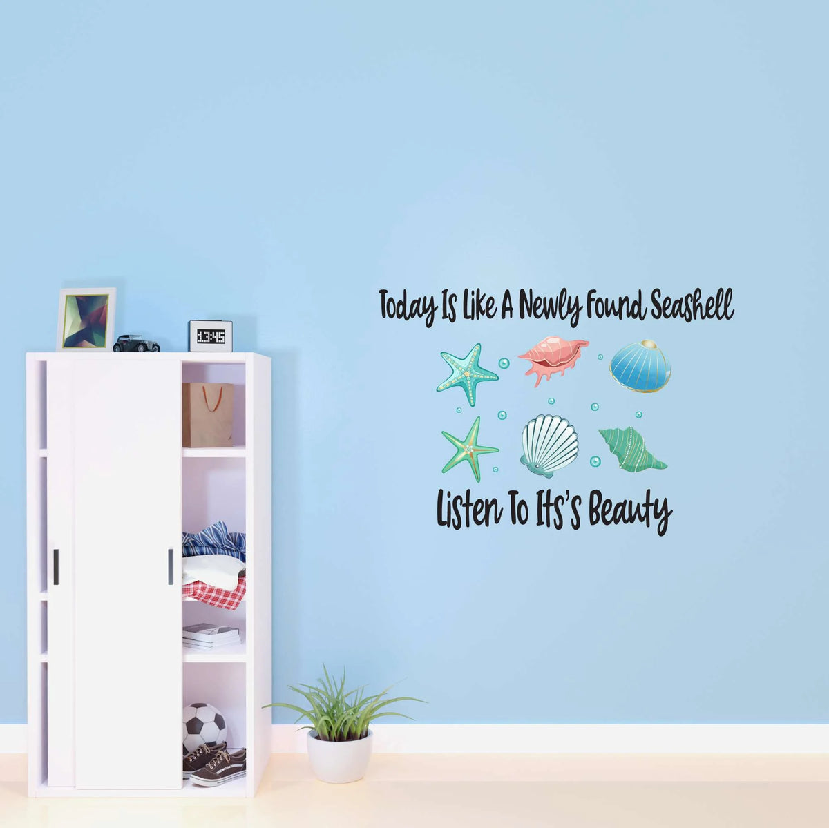 Beach Coast Wall Decal Sticker, 30 In X 21 In H153