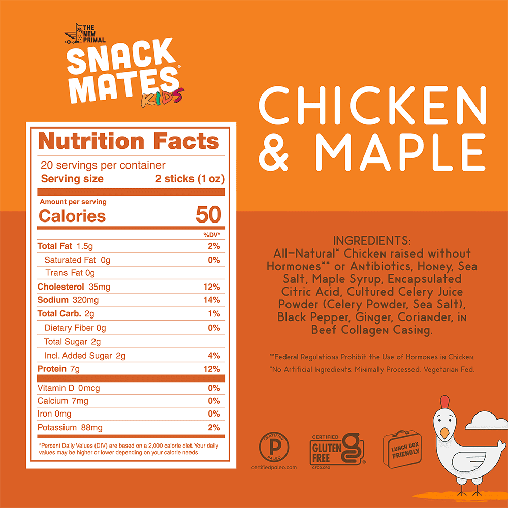 All-Natural Chicken Mini Meat Sticks 8 Packs 40 Mini-Sticks E693