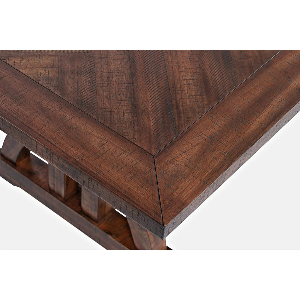 Distressed Acacia Herringbone Dining Table M75632