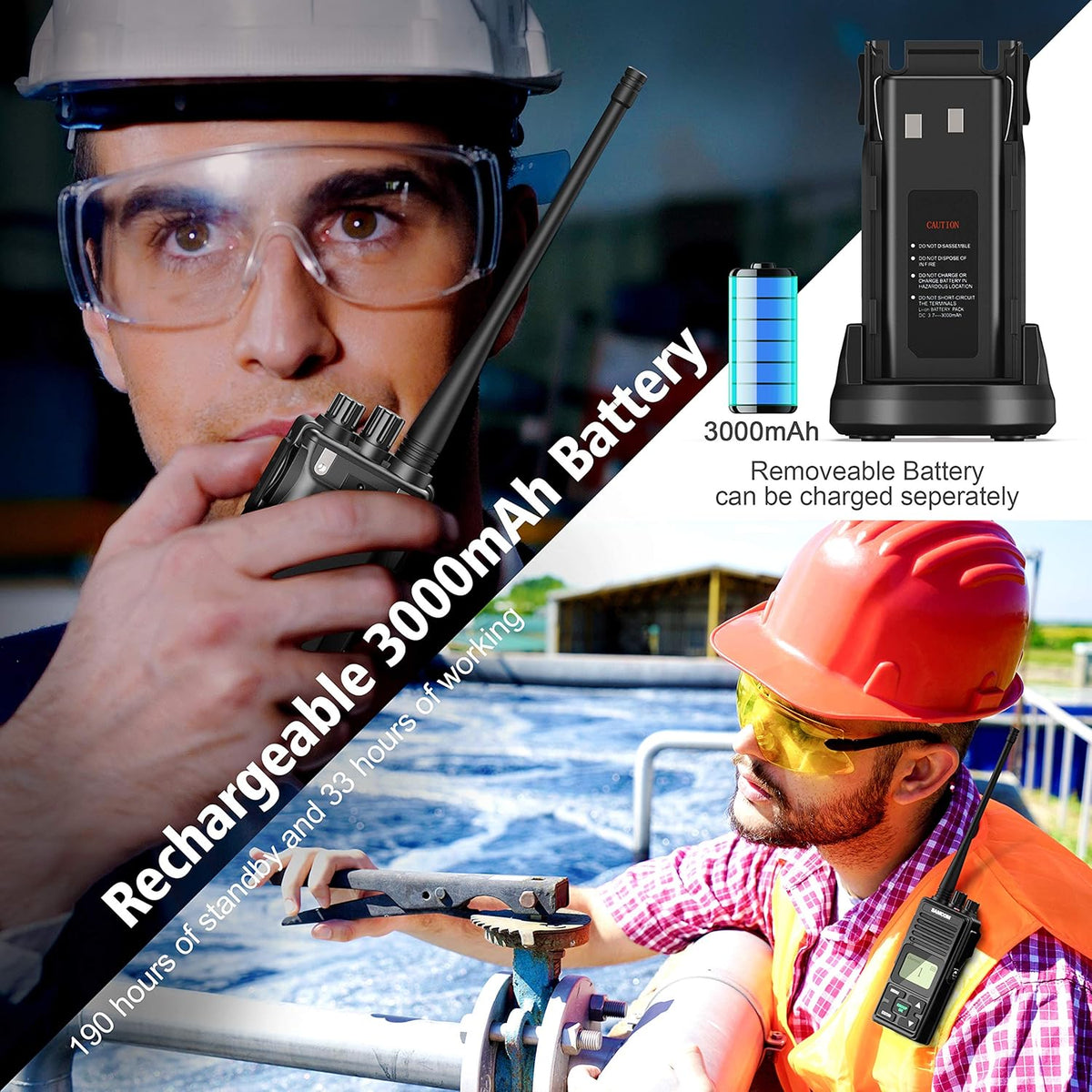 6 Packs UHF Two Way Radios with Earpieces Z340