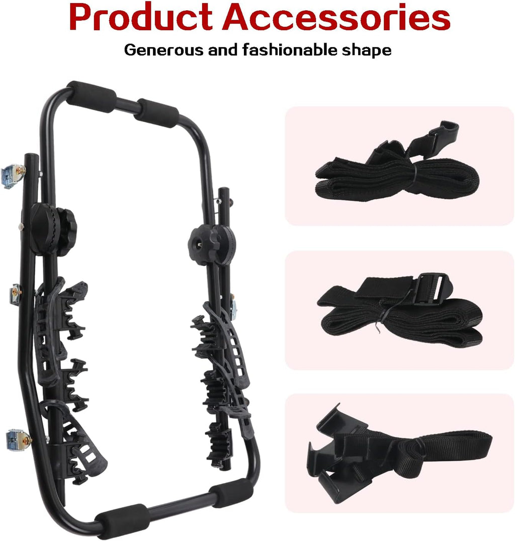 3 Bike Trunk Mount Bike Rack for Cars U941505