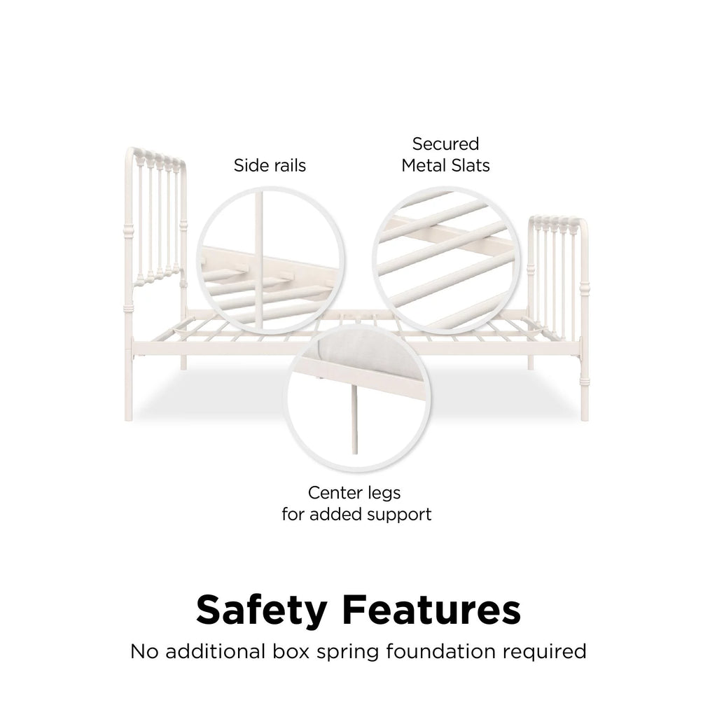 White Full Metal Bed L668