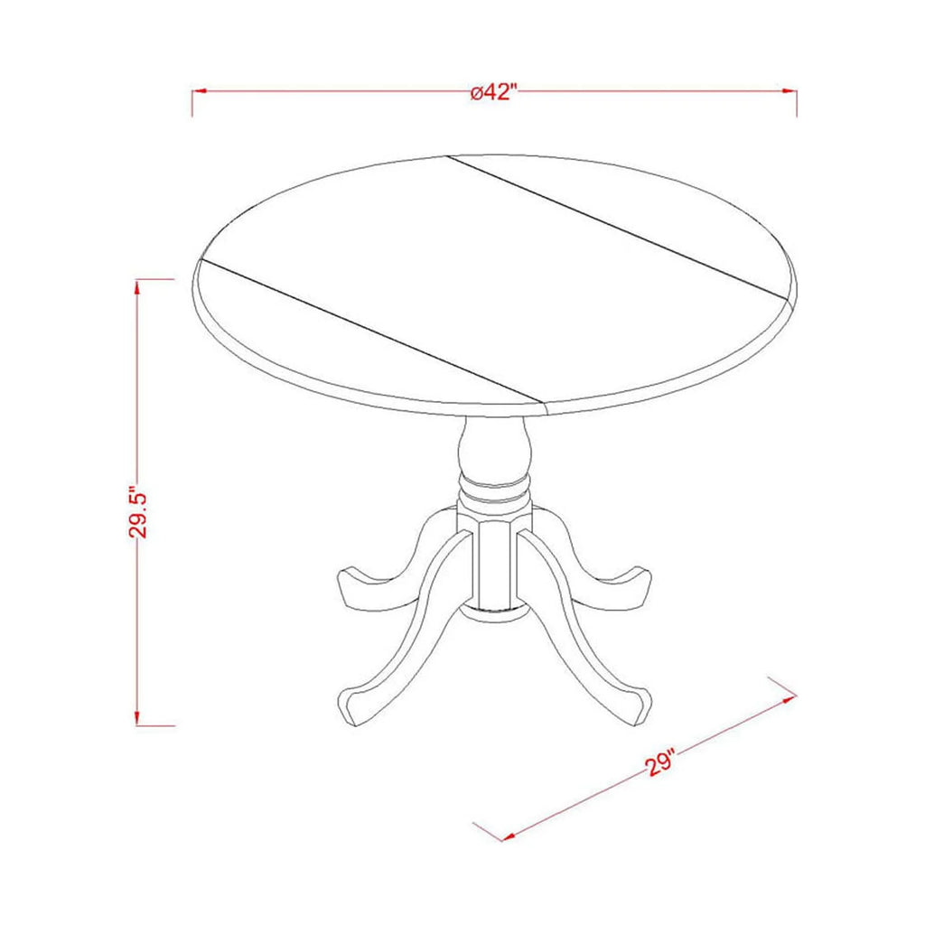 3-piece Oak Wood Dining Table and Chairs Y660573