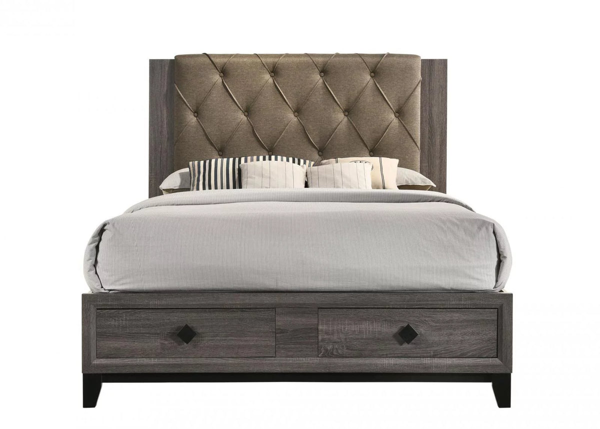 Gray Oak Storage King Bedroom Set 3Pc Z665314