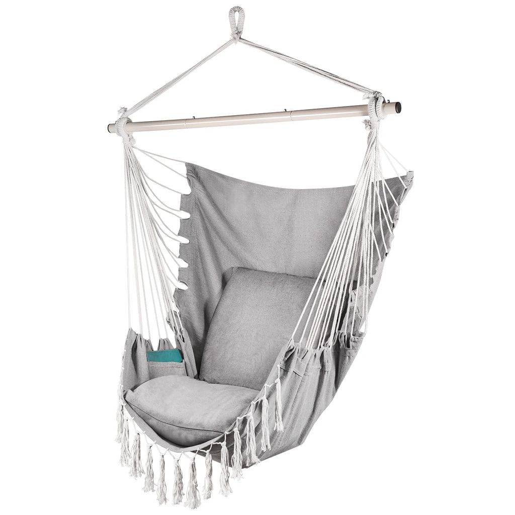 Cotton Weave Hammock Chair with Wood Spreader Bar G46448