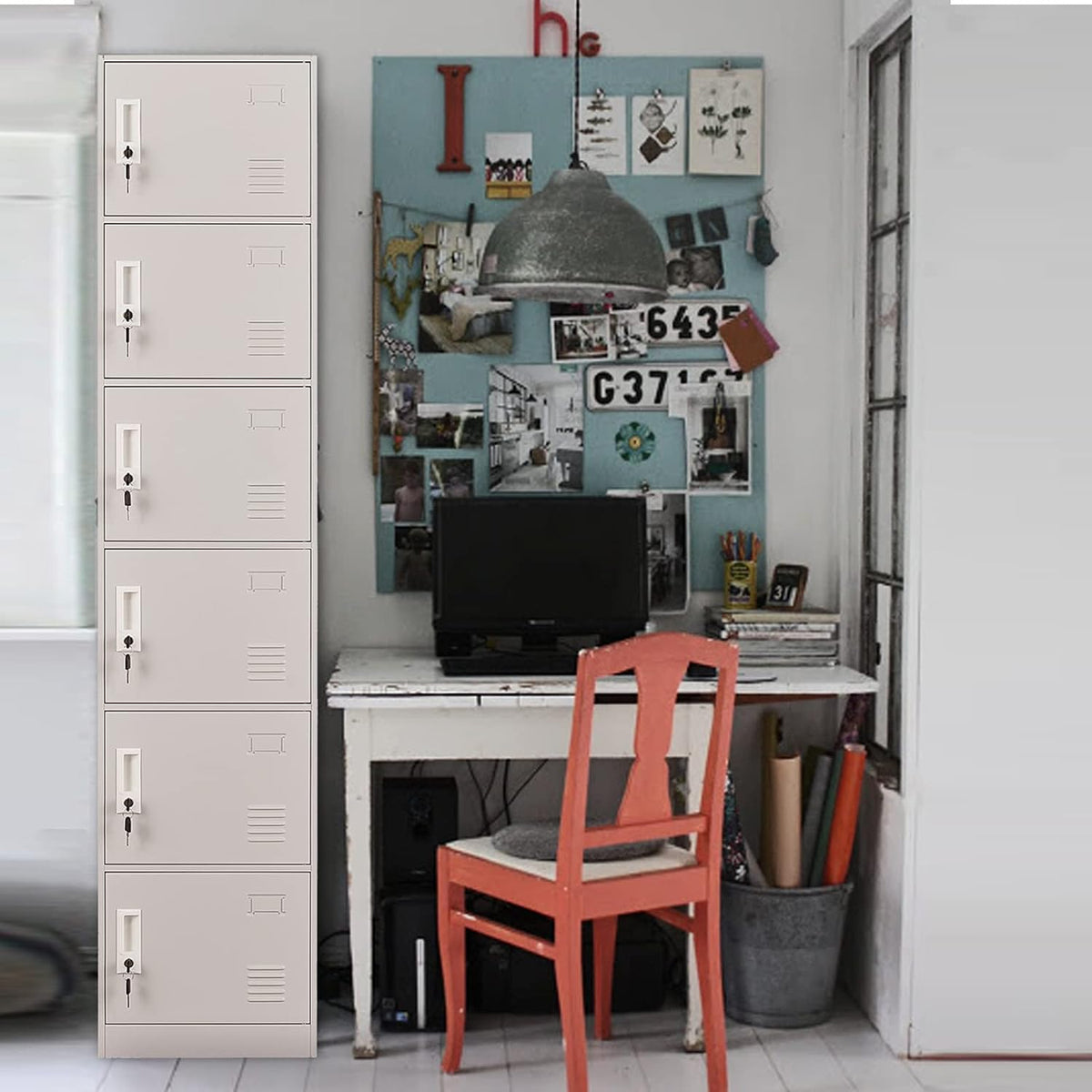 Light Gray Metal Locker Storage Cabinet I41544