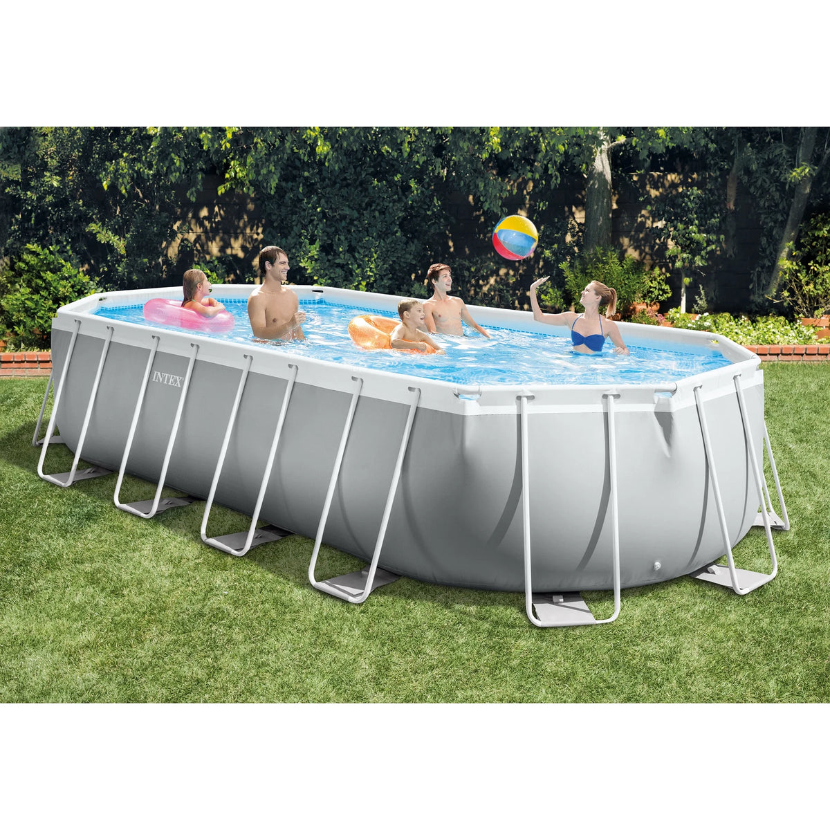 16.5ft x 9ft x 48in Oval Above Ground Pool Set with Pump, Cover and Ladder D2148