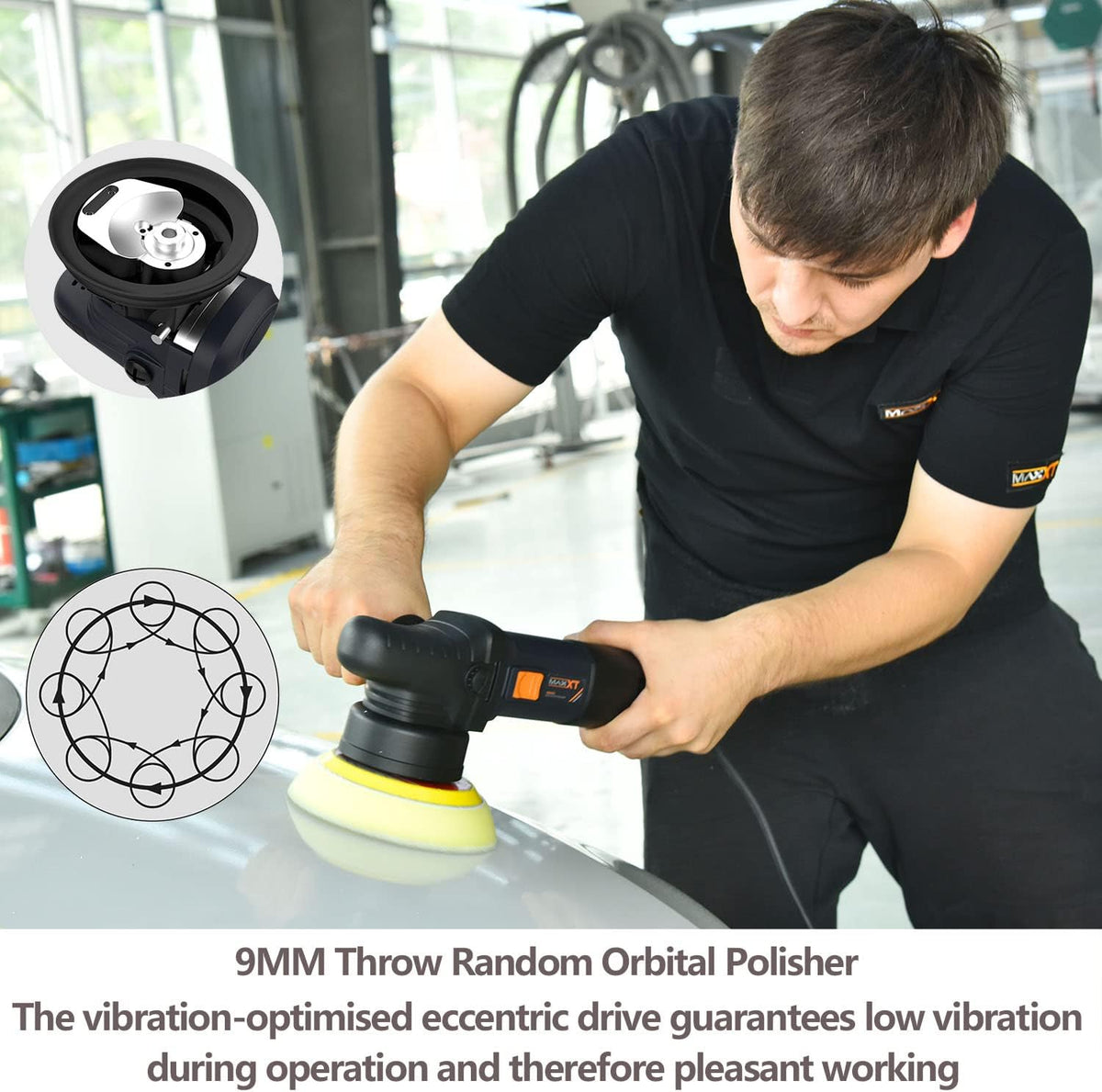 7 Inch Car Polishing Machine with Woolen Fleece Hood I148067