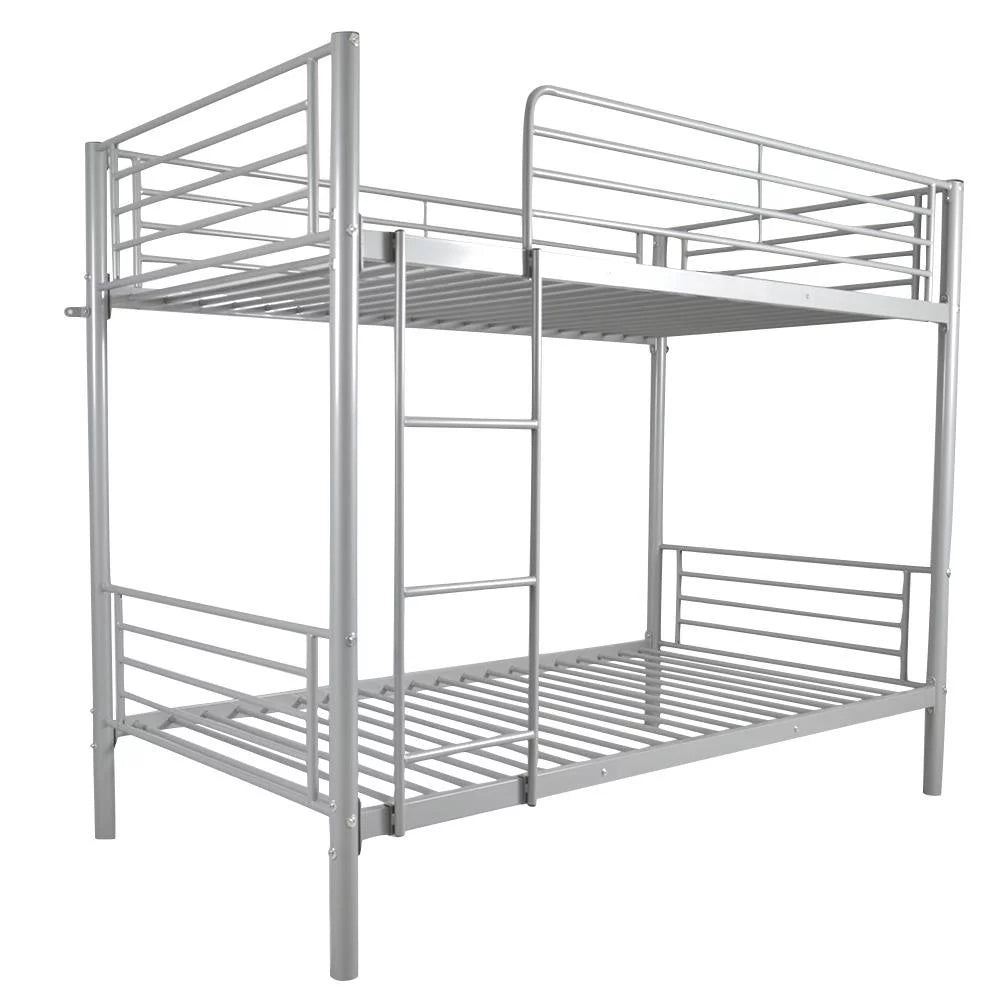 Twin Over Twin Gray Metal Bunk Bed A6984