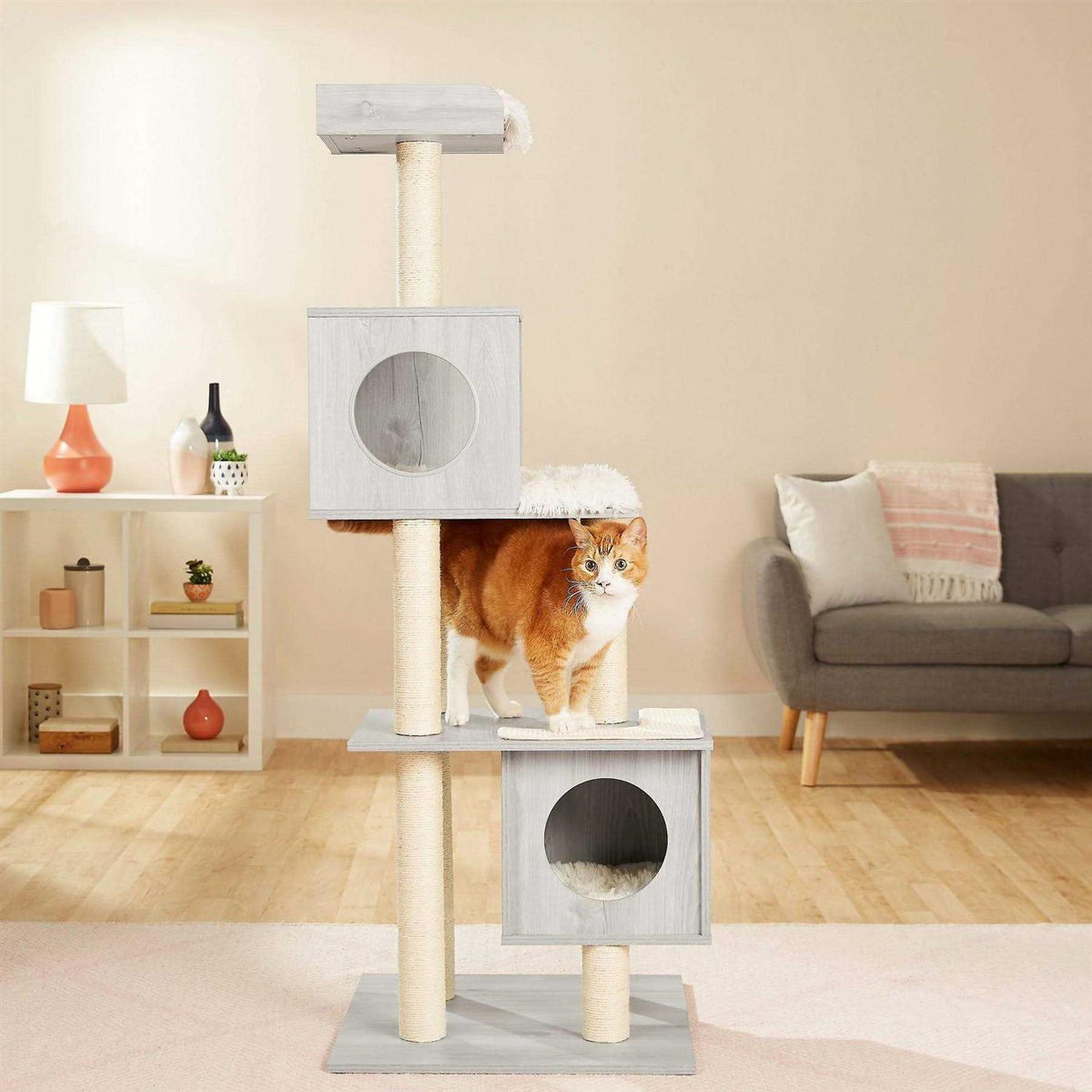 62-in Modern Cat Tree Condo D703259