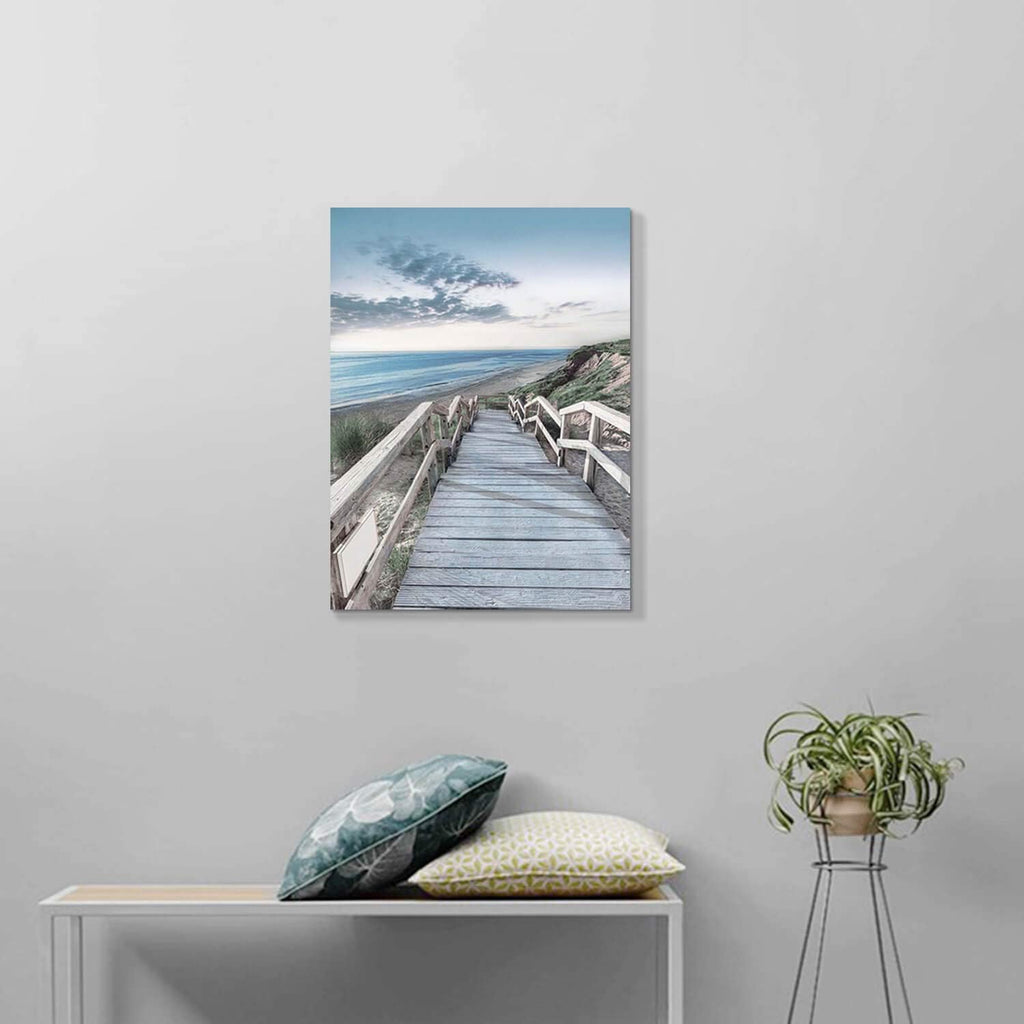 Wooden Path Wall Art on Wrapped Canvas (18''x24'') J277